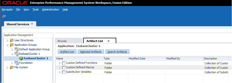 Essbase 21c Integration with Shared Services - Environment